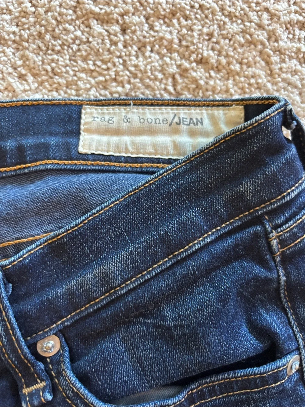 rag & bone Navy Skinny Jeans